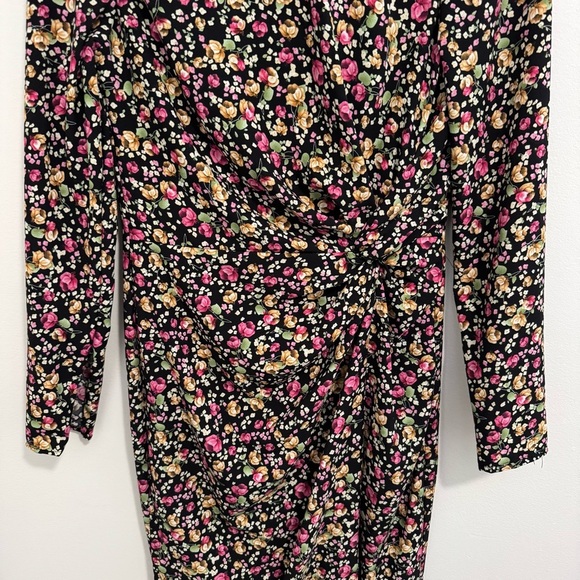 IEENA For Mac Duggal Floral Print Long Sleeve Dress - Picture 8 of 9